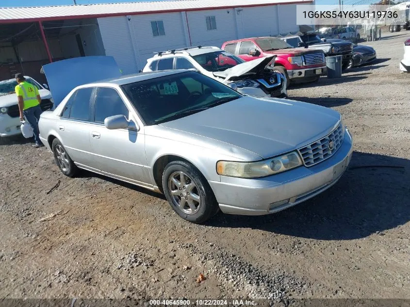 2003 Cadillac Seville Sls VIN: 1G6KS54Y63U119736 Lot: 40645900