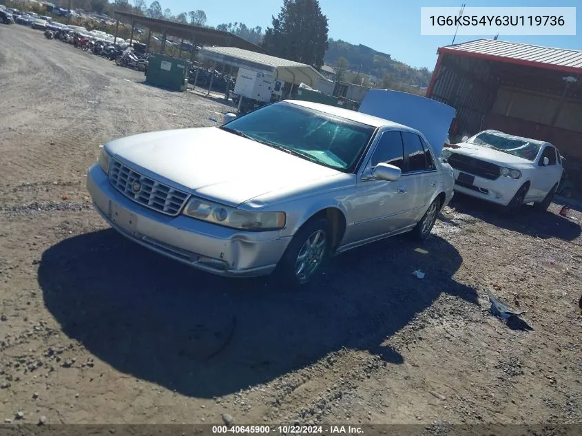 2003 Cadillac Seville Sls VIN: 1G6KS54Y63U119736 Lot: 40645900