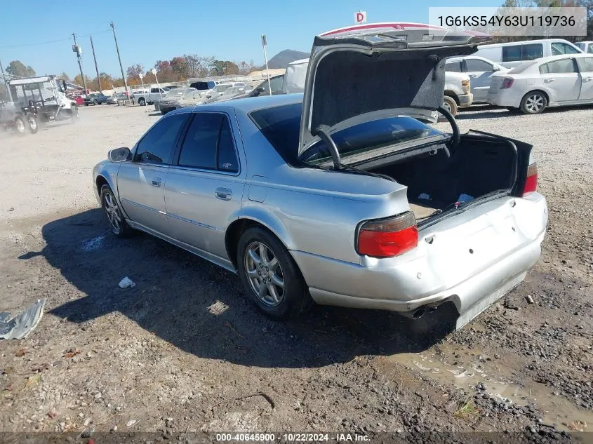 2003 Cadillac Seville Sls VIN: 1G6KS54Y63U119736 Lot: 40645900