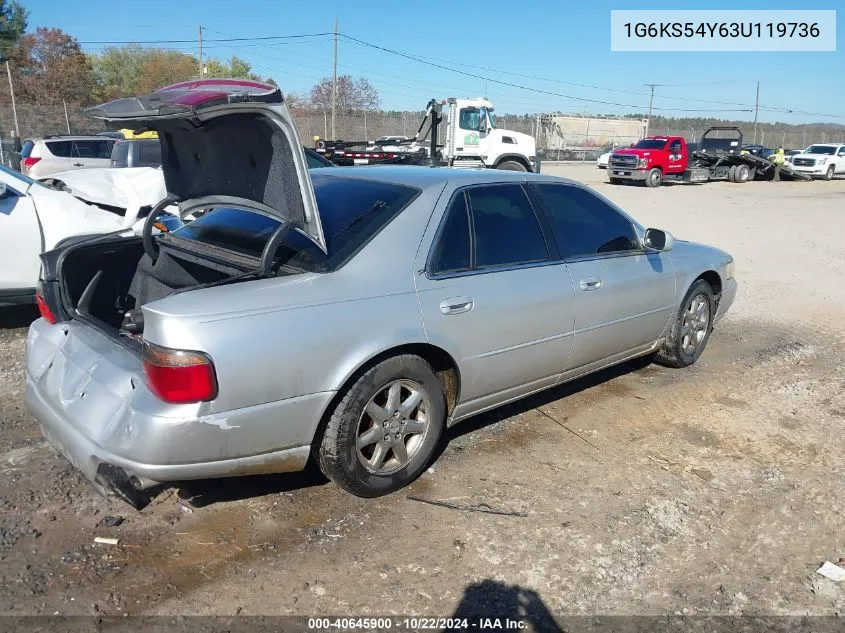 2003 Cadillac Seville Sls VIN: 1G6KS54Y63U119736 Lot: 40645900