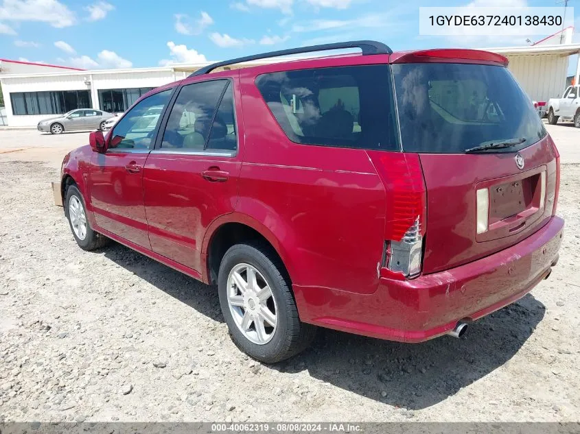 2004 Cadillac Srx Standard VIN: 1GYDE637240138430 Lot: 40062319