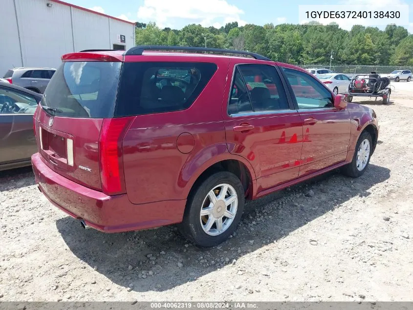 2004 Cadillac Srx Standard VIN: 1GYDE637240138430 Lot: 40062319