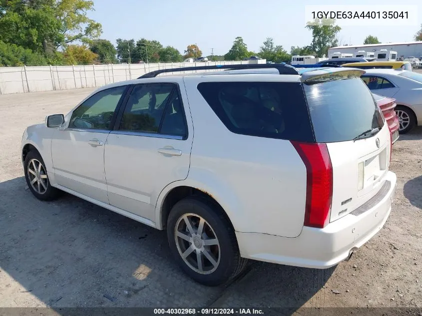 2004 Cadillac Srx V8 VIN: 1GYDE63A440135041 Lot: 40302968