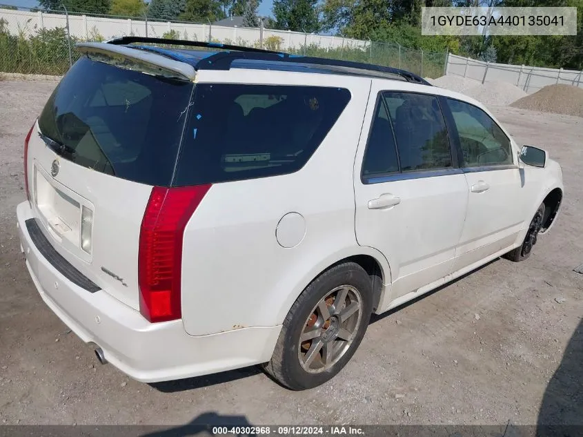 2004 Cadillac Srx V8 VIN: 1GYDE63A440135041 Lot: 40302968