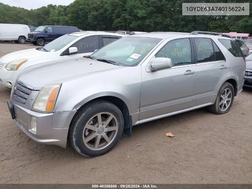 2004 Cadillac Srx V8 VIN: 1GYDE63A740156224 Lot: 40356508