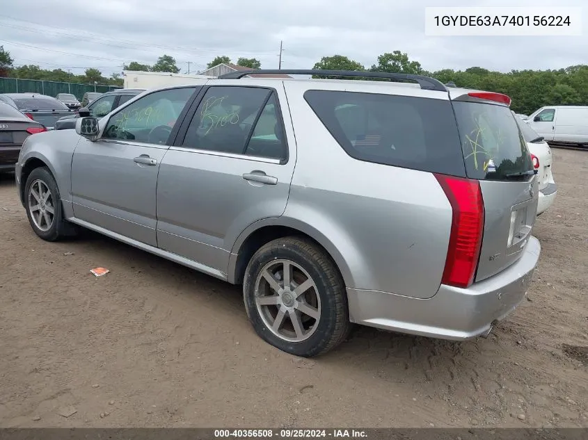 1GYDE63A740156224 2004 Cadillac Srx V8