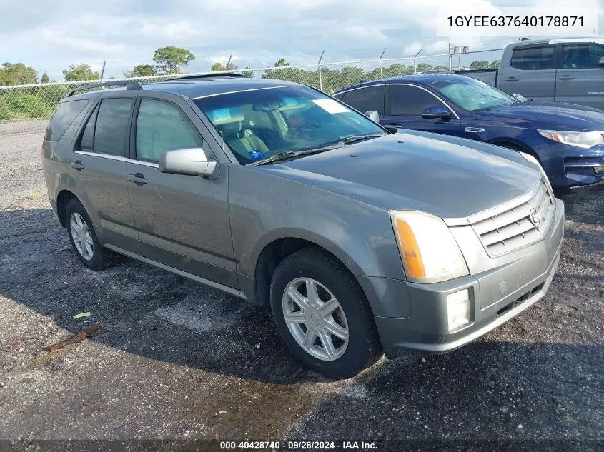 2004 Cadillac Srx Standard VIN: 1GYEE637640178871 Lot: 40428740