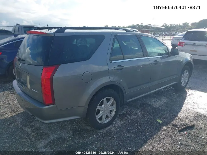 2004 Cadillac Srx Standard VIN: 1GYEE637640178871 Lot: 40428740