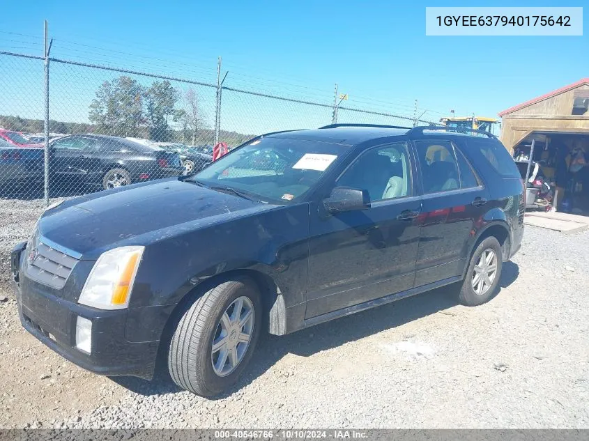 2004 Cadillac Srx Standard VIN: 1GYEE637940175642 Lot: 40546766