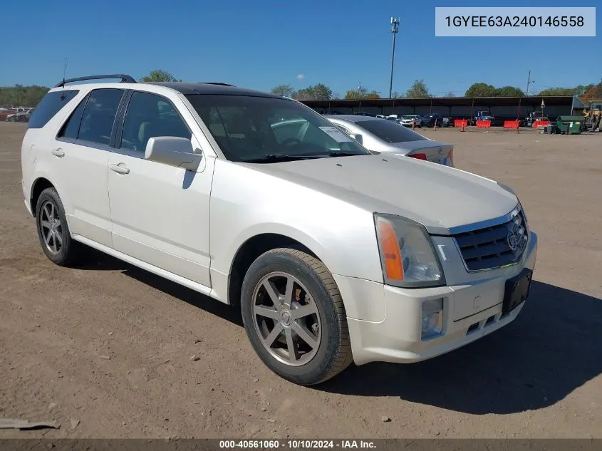 2004 Cadillac Srx V8 VIN: 1GYEE63A240146558 Lot: 40561060