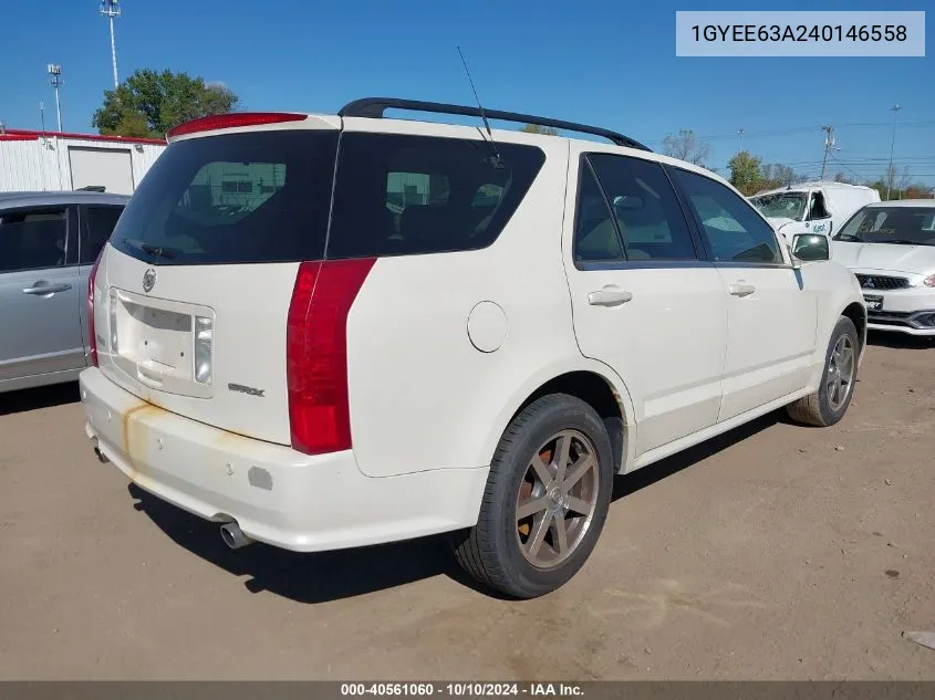 2004 Cadillac Srx V8 VIN: 1GYEE63A240146558 Lot: 40561060