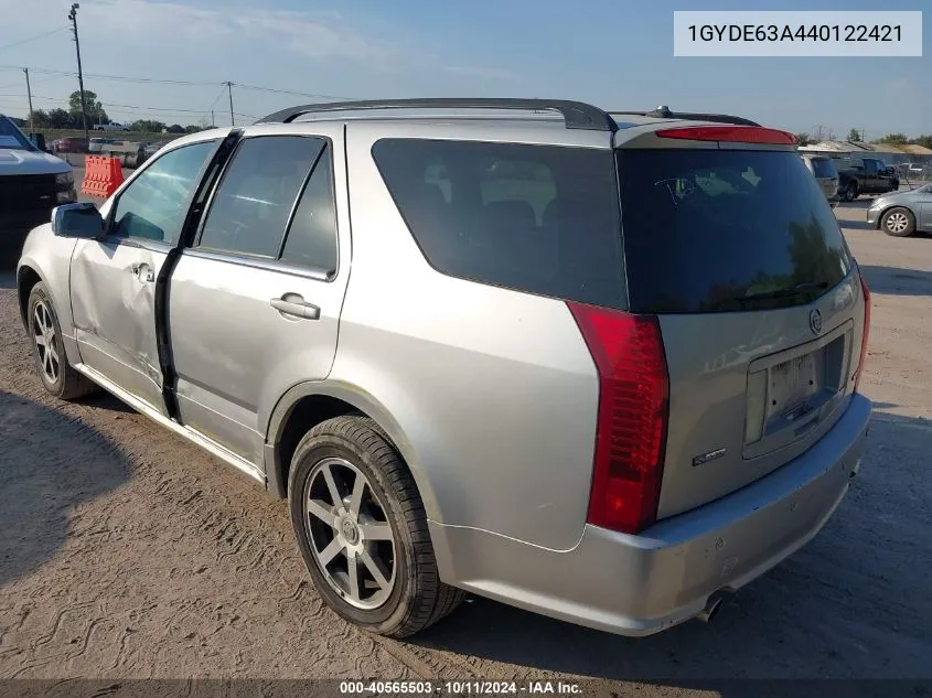 2004 Cadillac Srx V8 VIN: 1GYDE63A440122421 Lot: 40565503