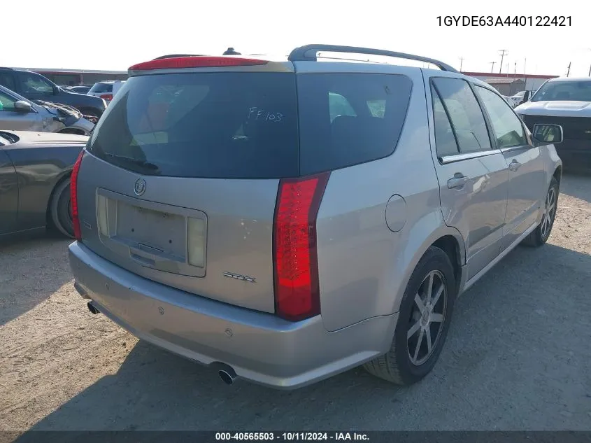 2004 Cadillac Srx V8 VIN: 1GYDE63A440122421 Lot: 40565503