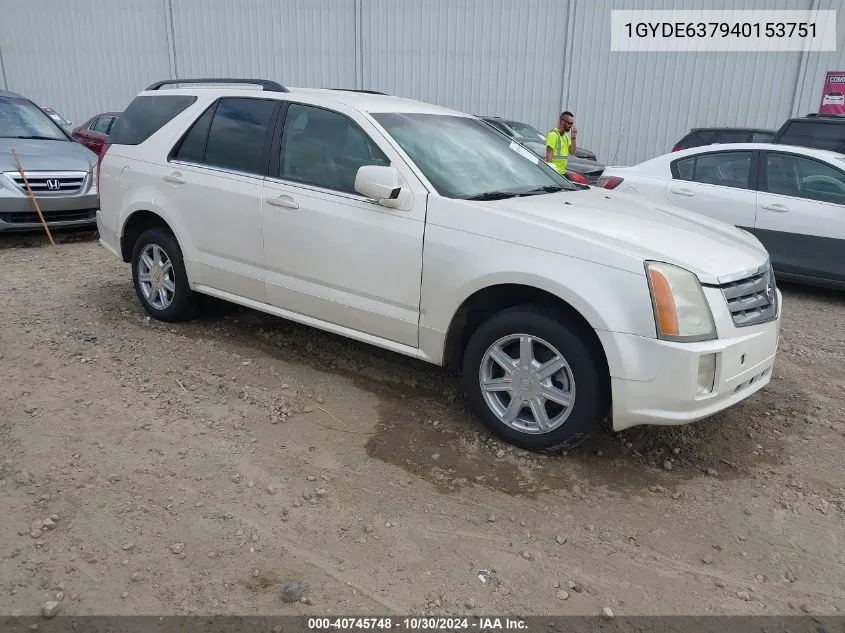 2004 Cadillac Srx Standard VIN: 1GYDE637940153751 Lot: 40745748