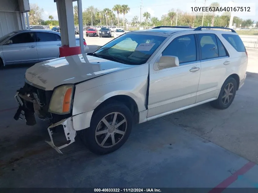 1GYEE63A640167512 2004 Cadillac Srx V8