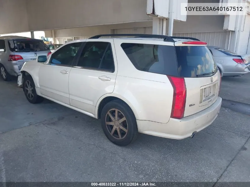 1GYEE63A640167512 2004 Cadillac Srx V8