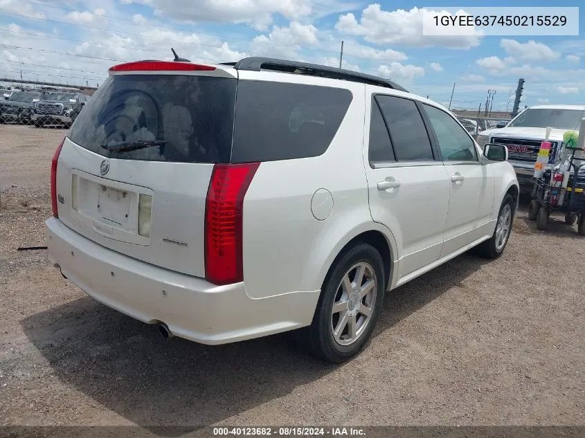 2005 Cadillac Srx V6 VIN: 1GYEE637450215529 Lot: 40123682