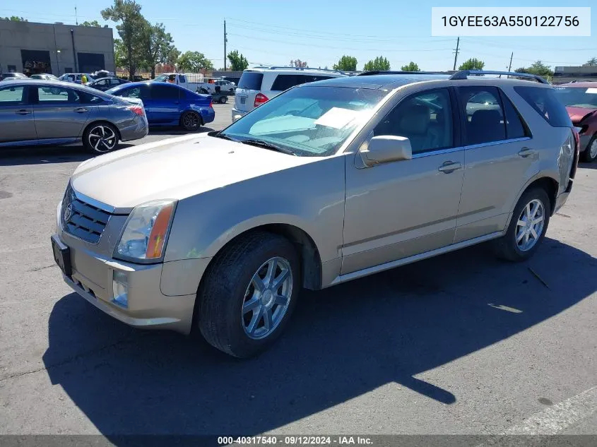 2005 Cadillac Srx V8 VIN: 1GYEE63A550122756 Lot: 40317540