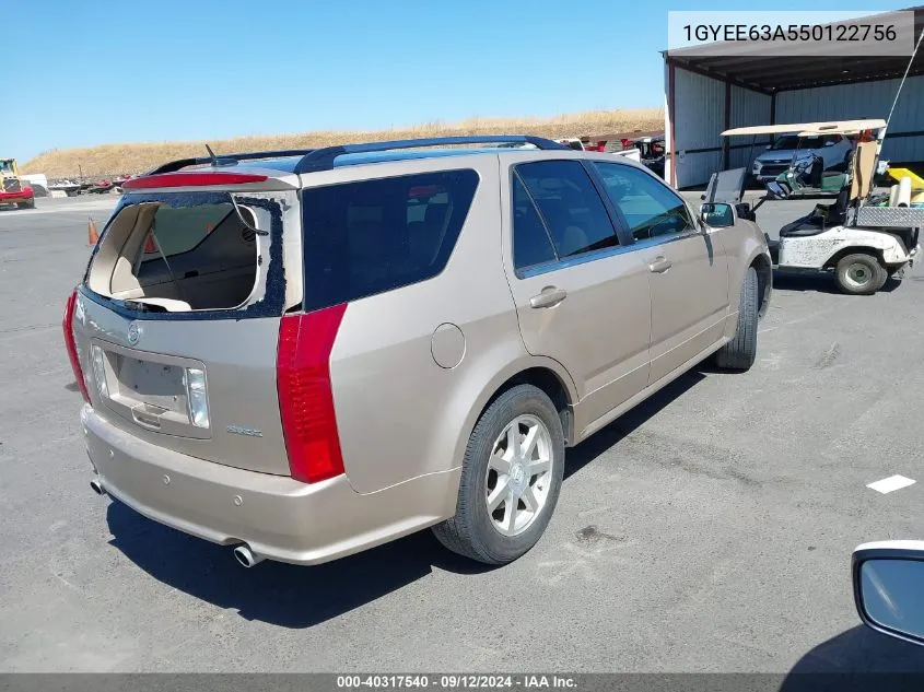 2005 Cadillac Srx V8 VIN: 1GYEE63A550122756 Lot: 40317540