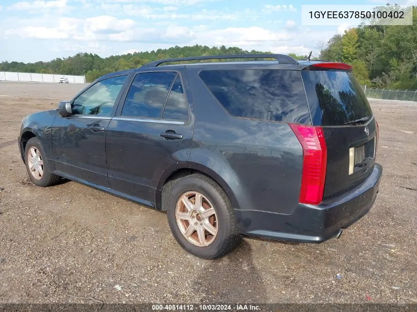 1GYEE637850100402 2005 Cadillac Srx V6