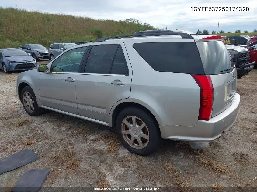 2005 Cadillac Srx V6 VIN: 1GYEE637250174320 Lot: 40598947