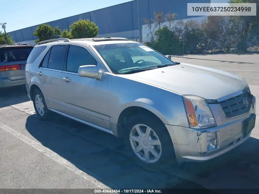 2005 Cadillac Srx V6 VIN: 1GYEE637250234998 Lot: 40643484