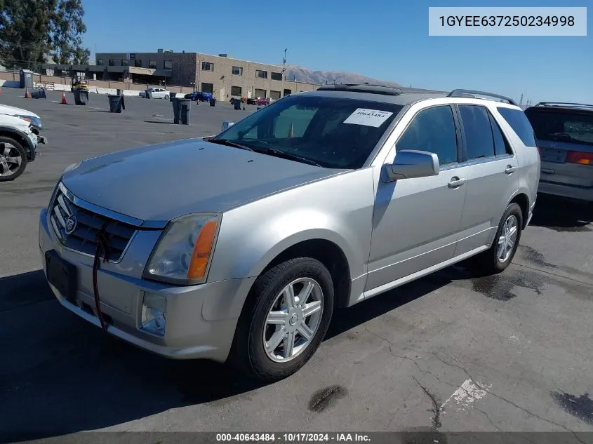 2005 Cadillac Srx V6 VIN: 1GYEE637250234998 Lot: 40643484