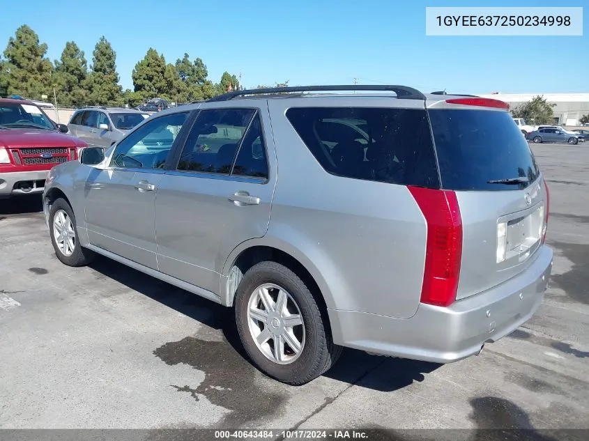 2005 Cadillac Srx V6 VIN: 1GYEE637250234998 Lot: 40643484