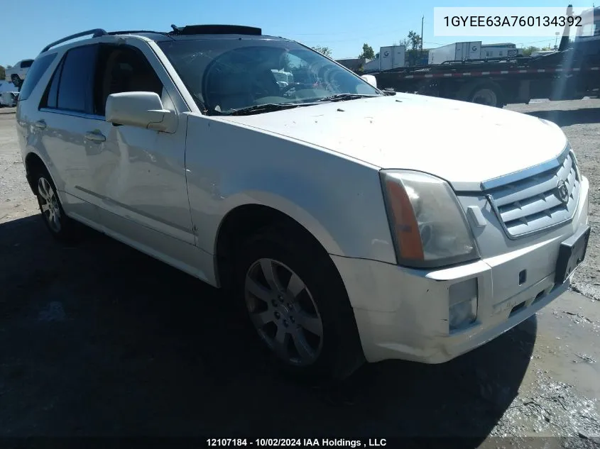 2006 Cadillac Srx VIN: 1GYEE63A760134392 Lot: 12107184