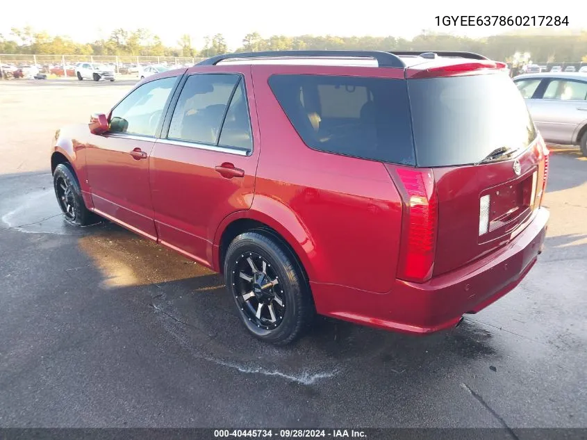 2006 Cadillac Srx V6 VIN: 1GYEE637860217284 Lot: 40445734