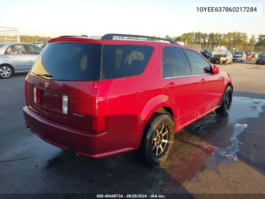 1GYEE637860217284 2006 Cadillac Srx V6