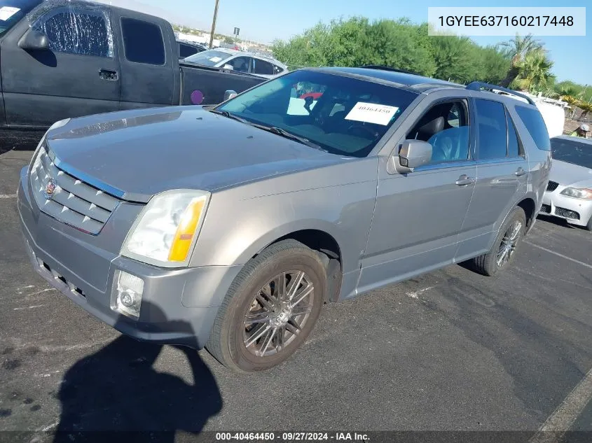 2006 Cadillac Srx V6 VIN: 1GYEE637160217448 Lot: 40464450