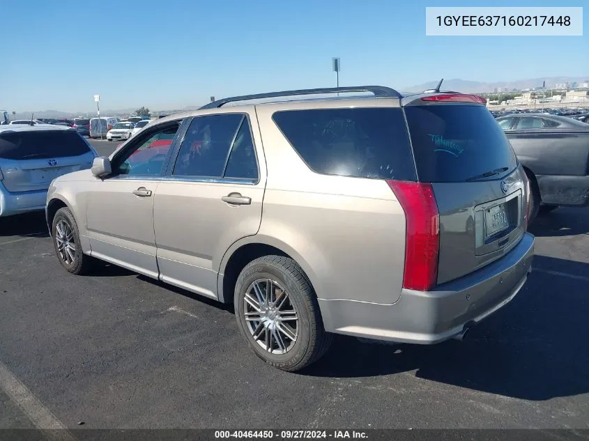 2006 Cadillac Srx V6 VIN: 1GYEE637160217448 Lot: 40464450