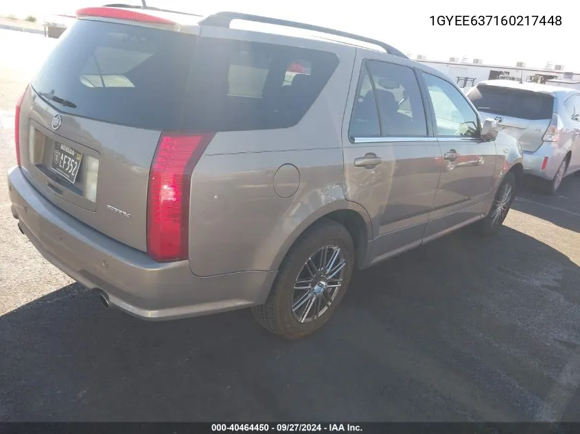 2006 Cadillac Srx V6 VIN: 1GYEE637160217448 Lot: 40464450