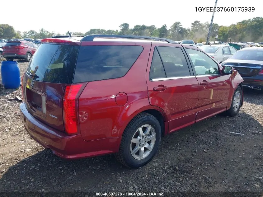 2006 Cadillac Srx V6 VIN: 1GYEE637660175939 Lot: 40507278