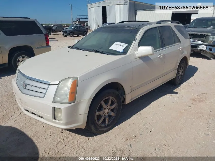 2006 Cadillac Srx V6 VIN: 1GYEE637860206558 Lot: 40650623