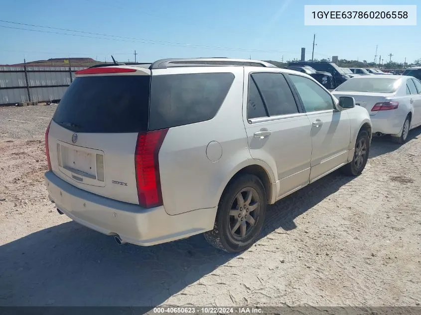 2006 Cadillac Srx V6 VIN: 1GYEE637860206558 Lot: 40650623