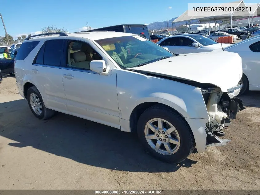 2006 Cadillac Srx V6 VIN: 1GYEE637960148251 Lot: 40659083