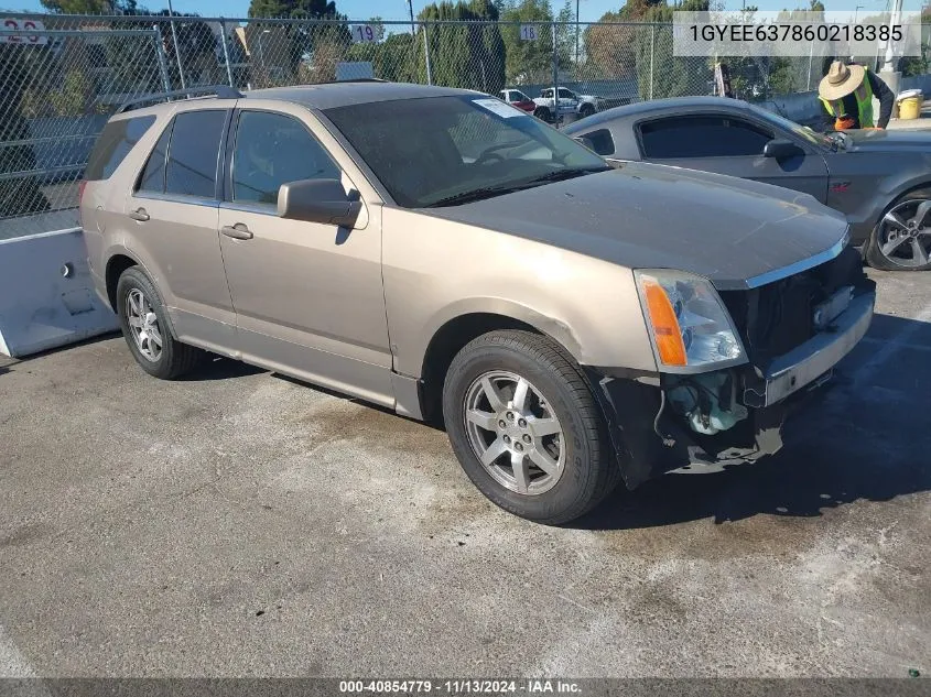 2006 Cadillac Srx V6 VIN: 1GYEE637860218385 Lot: 40854779