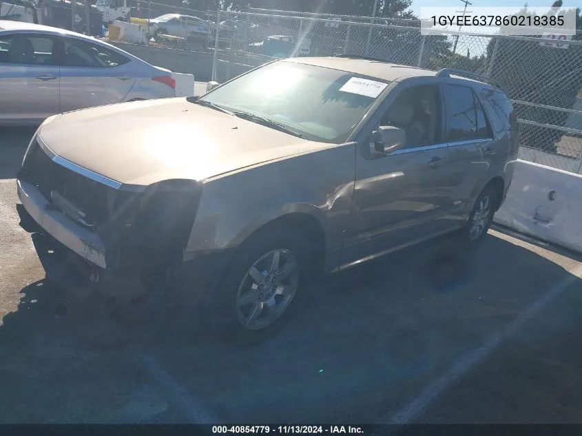 2006 Cadillac Srx V6 VIN: 1GYEE637860218385 Lot: 40854779