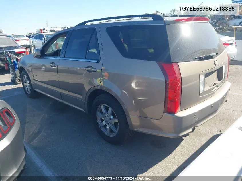 2006 Cadillac Srx V6 VIN: 1GYEE637860218385 Lot: 40854779