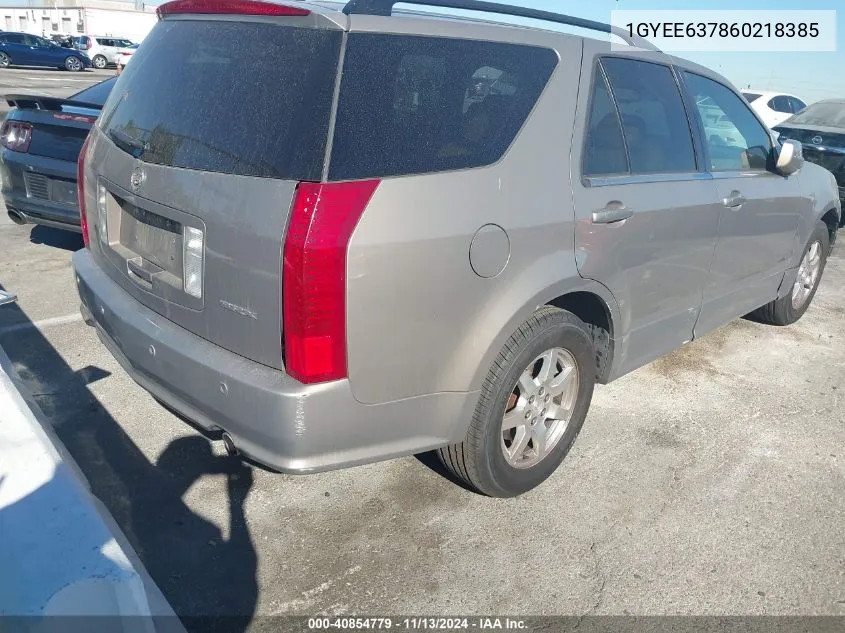 2006 Cadillac Srx V6 VIN: 1GYEE637860218385 Lot: 40854779