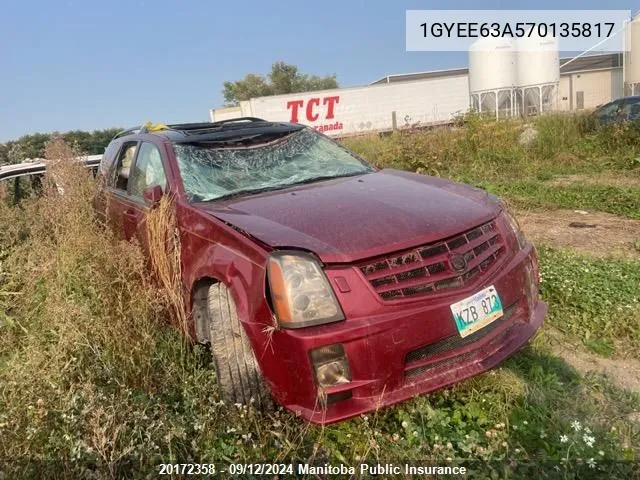 2007 Cadillac Srx V8 VIN: 1GYEE63A570135817 Lot: 20172358