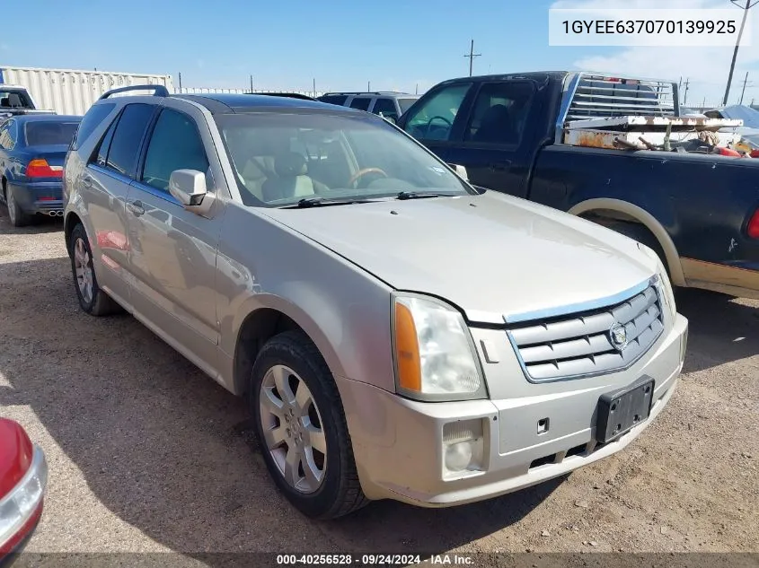 2007 Cadillac Srx V6 VIN: 1GYEE637070139925 Lot: 40256528