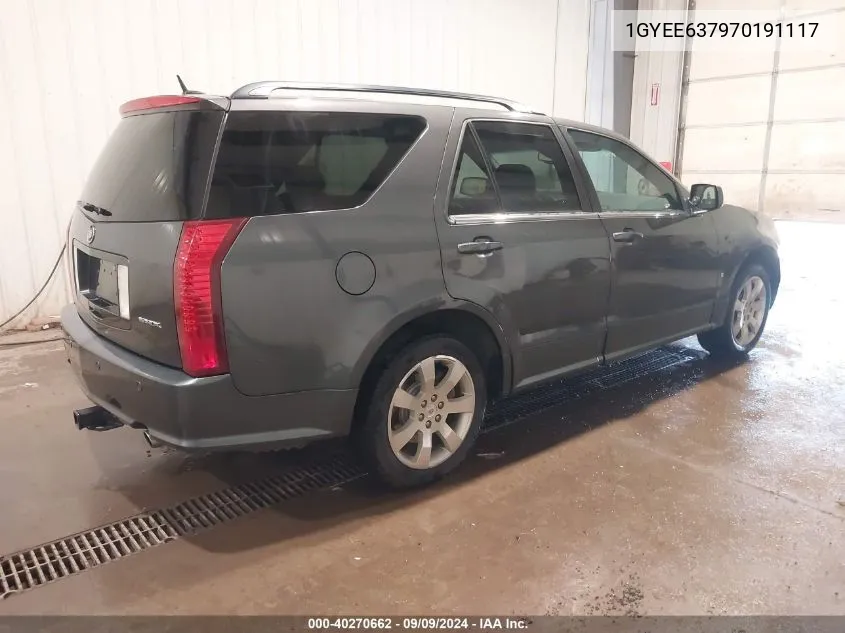 2007 Cadillac Srx V6 VIN: 1GYEE637970191117 Lot: 40270662