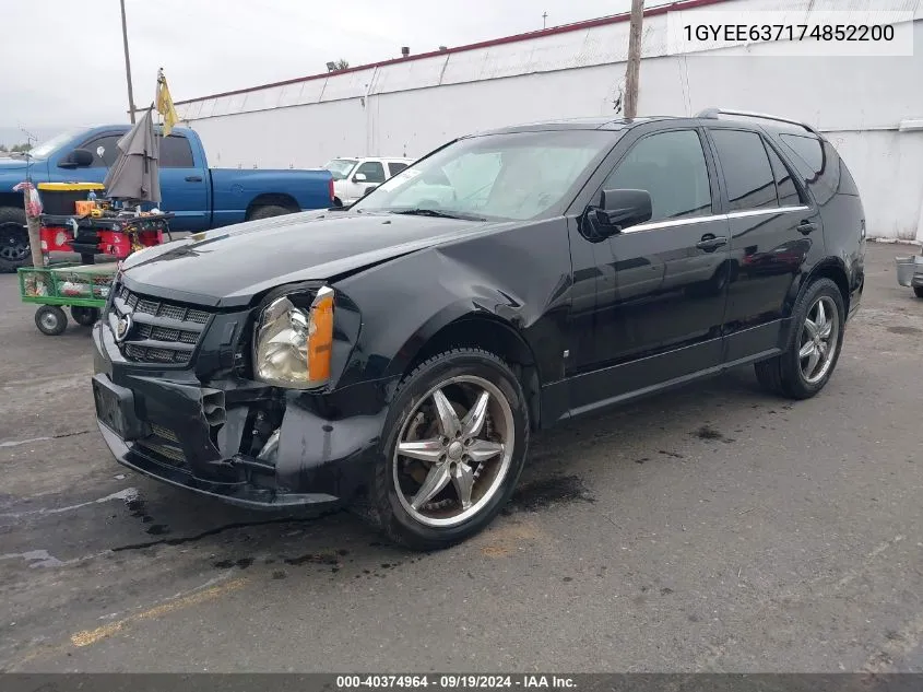 2007 Cadillac Srx V6 VIN: 1GYEE637174852200 Lot: 40374964