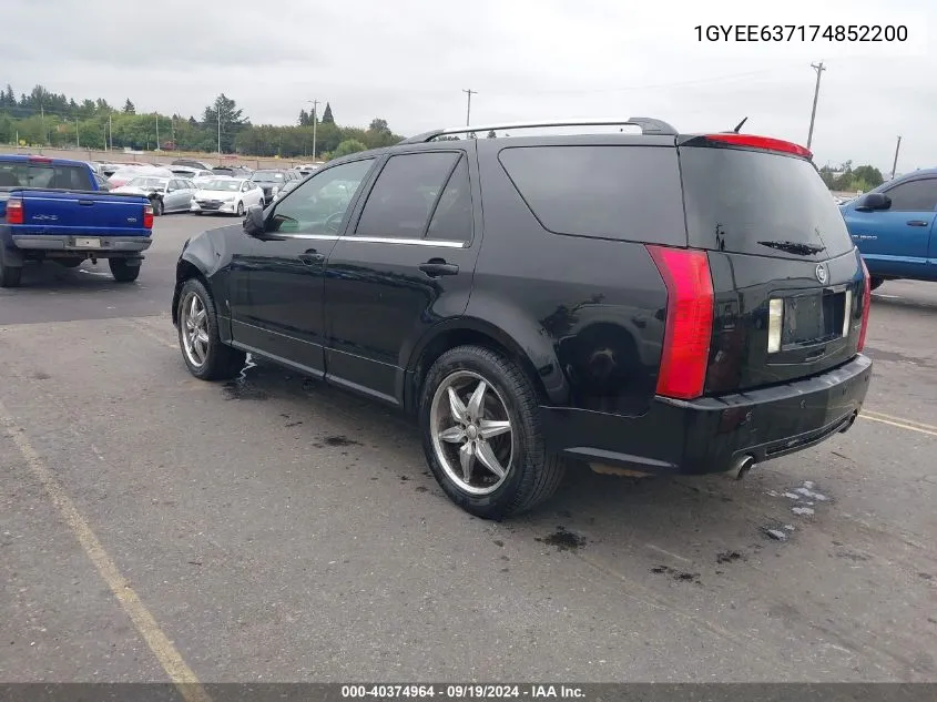 2007 Cadillac Srx V6 VIN: 1GYEE637174852200 Lot: 40374964