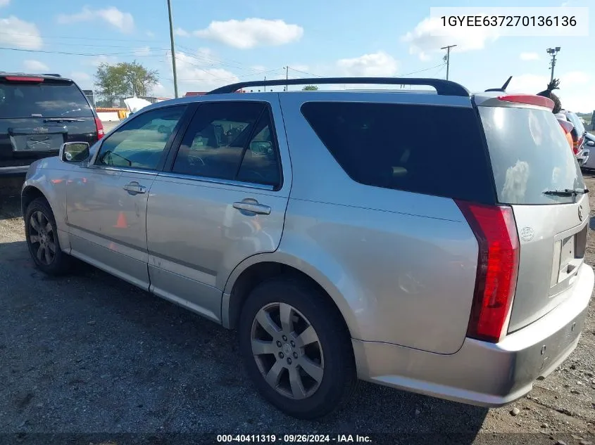 2007 Cadillac Srx VIN: 1GYEE637270136136 Lot: 40411319