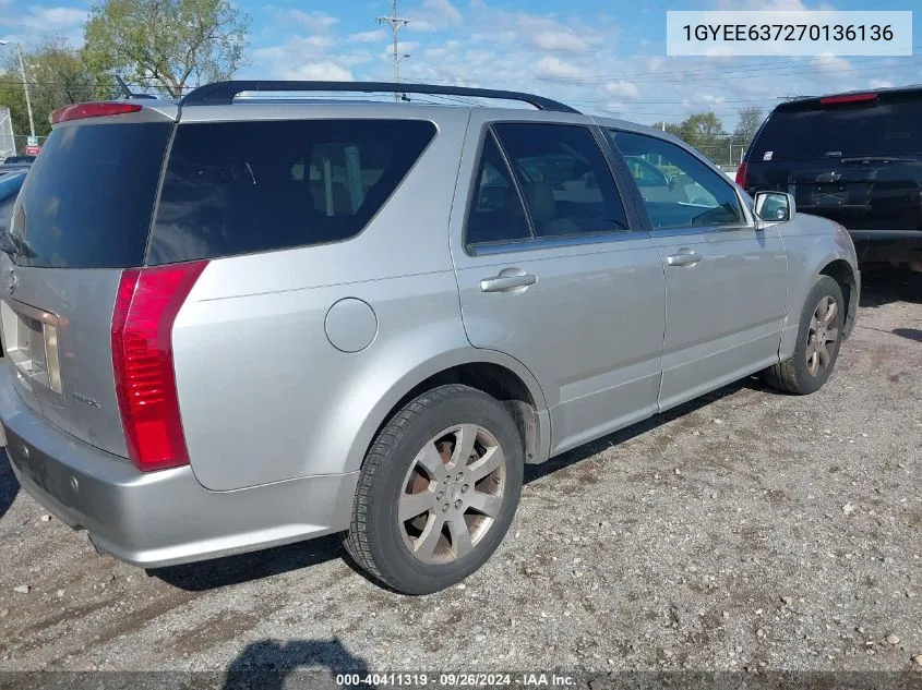 2007 Cadillac Srx VIN: 1GYEE637270136136 Lot: 40411319