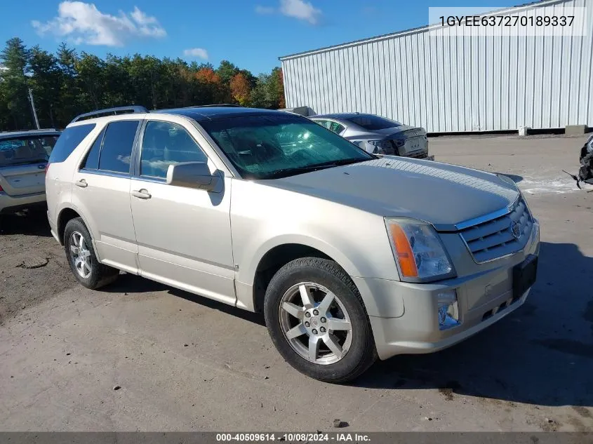 2007 Cadillac Srx V6 VIN: 1GYEE637270189337 Lot: 40509614